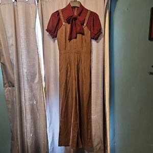 Pinstripe Overall Jumpsuit